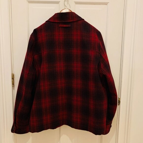 Vintage Buffalo Check Plaid Red and Black Mackinaw Hunting Workwear Jacket - Picture 10 of 14